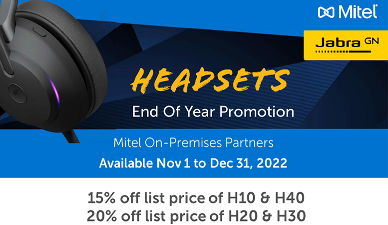 Mitel Headset End Of Year Sale  